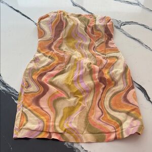 Colorful Strapless Top